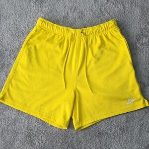 Nike Men's Yellow Sports Shorts